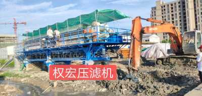 钻孔灌注桩压滤机地铁打桩泥浆压滤机500平方打桩