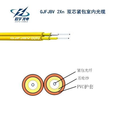 欧孚GJFJBV 2Xn光缆双芯紧包室内光缆
