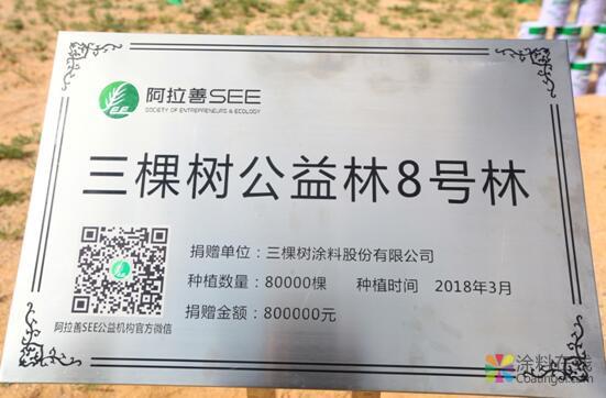 探访公益梭梭林 三棵树绿色大使带你看不一样的阿拉善 中国涂料在线，coatingol.com