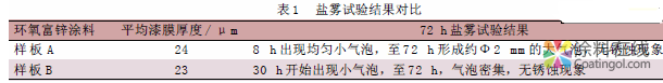 验证富锌涂料各类型标准适用性和耐盐雾性能的探讨 中国中网信息