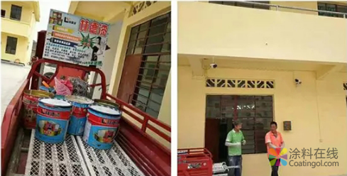 林德涂料携手梁河河西小学打造绿色校园 中国涂料在线，coatingol.com