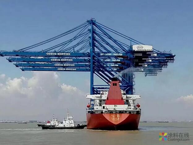 001.jpg 中远关西为中远海运阿布扎比哈里发港项目提供防腐保护 中国涂料在线,coatingol.com