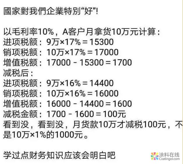 制造业增值税下调至13%，如何应对客户提出降价要求？ 中国涂料在线，coatingol.com
