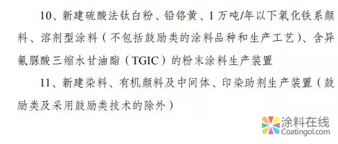 涉多项涂料行业的鼓励、限制、淘汰种类——发改委征求意见公告 中国涂料在线，coatingol.com
