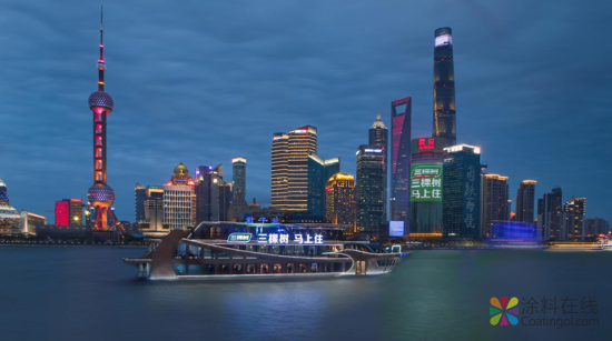 今夜，上海滩为三棵树点亮 涂料在线，coatingol.com