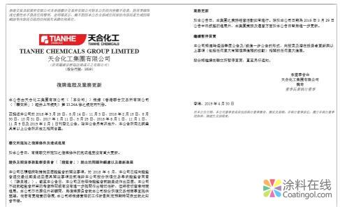 行贿被骗1.44亿元！天合化工目标价被沽空至0元 涂料在线，coatingol.com
