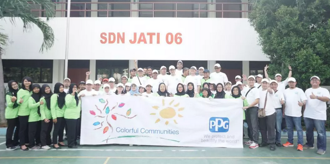 PPG “多彩社区”活动在印尼雅加达小学成功举办 涂料在线，coatingol.com
