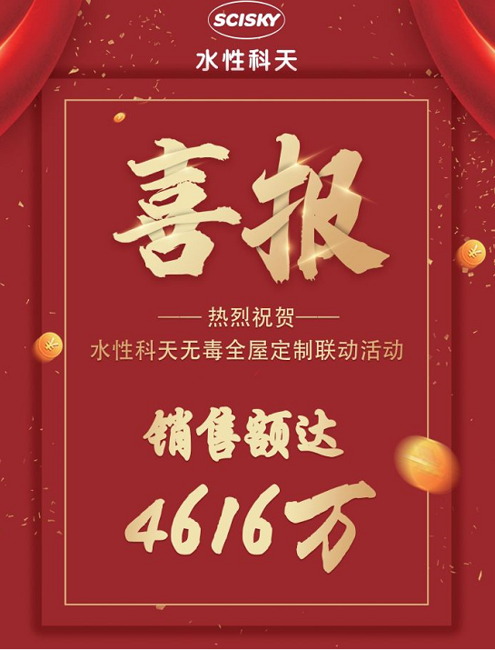 4616万！水性科天率先实现家装行业绝地反击！ 中网信息