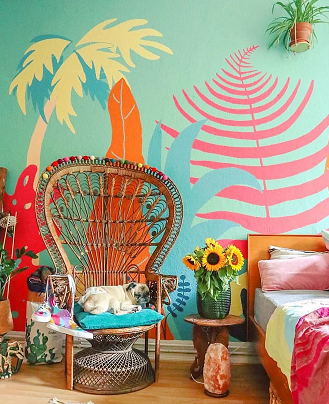 我,喜欢你!我们一起墙绘吧! 涂料在线,coatingol.com