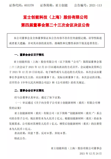 强势布局西南市场，亚士创能拟对重庆子公司增资1亿元 涂料在线,coatingol.com
