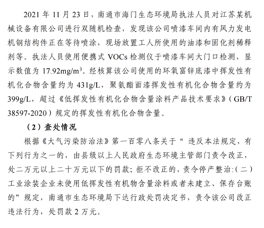 注意自查！工业涂装企业未使用低VOCs含量涂料被罚！ 涂料在线,coatingol.com