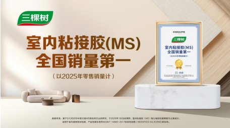 三棵树室内粘接胶荣获全国销量第一，以科创引领家居胶粘产业升级 涂料在线,coatingol.com